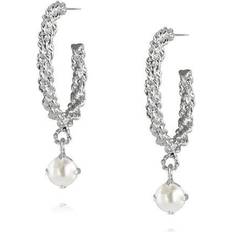 Caroline Svedbom Silver Örhängen Caroline Svedbom Elena Earrings - Silver/Pearl