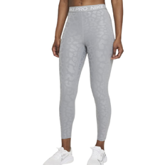 Nike Pro Dri-FIT High-Waisted 7/8 Printed Leggings Women - Particle Grey/Clear