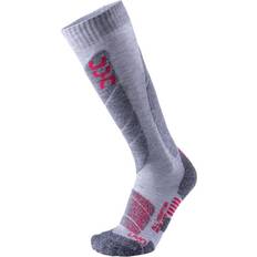 UYN All Mountain Socks Women - Light Grey Melange/Coral