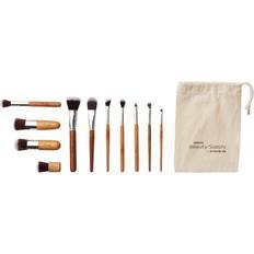 Organic Beauty Supply Makeup Børste og Penselsæt med Bambus Skaft