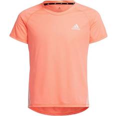 Orange Overdele adidas Kid's Aeroready Training 3-Stripes T-shirt - Acid Red/White