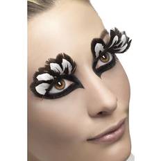 Women Makeup Smiffys Eyelashes Feather Brown