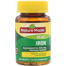 Nature Made Vitaminer & Kosttillskott Nature Made Iron, 65 mg, 180 Tablets