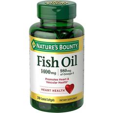 Natures Bounty Odor-Less Triple Strength Fish Oil 1400 mg. 39 Coated Softgels