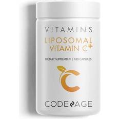 Codeage Codeage Liposomal Vitamin C 1500mg with Zinc Elderberry Citrus Bioflavonoids 180 Capsules