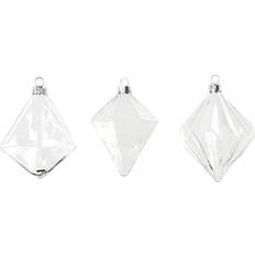 Dekoration glaskugler Creativ Company Glaskugler diameter 7 7,9 8 cm højde 9,6 9,8 10,5 cm transparent 3 stk
