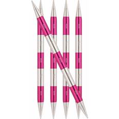 Knitpro Knitting Pins: Double-Ended: Metal, Pink, 14cm x 2.5mm