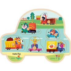 Barbo Toys Knoppuslespil Barbo Toys Træpuslespil med legepl.motiv