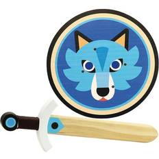 Tiere Spielzeugwaffen Vilac Wooden Sword & Shield Wolf