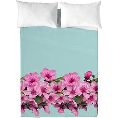 270.0 cm Lenzuola Devota & Lomba Flower Bed Sheet Blue/Pink (270x230cm)