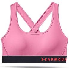 Gemiddelde Ondersteuning Beha's Under Armour Mid Crossback Sport Bra - Lichtroze