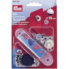 Trykknapper Prym Anorak Non-Sew Fasteners 15mm Silver