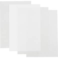 Krympeplast Creativ Company Shrink Plastic Sheets, 20x30 cm, thickness 0,3 mm, Gloss transparent, matt transparent, Matt white, 4 sheet/ 1 pack