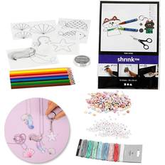 Creativ Company e kit – Jewellery-making with beads and shrink plastic sheets, 1 set