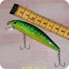 Fiskegrej Abu Garcia Tormentor wobler 9 cm. (Sort/Grøn/Gul/Orange) Flydende