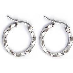 Tilla Twist Hoops - Silver