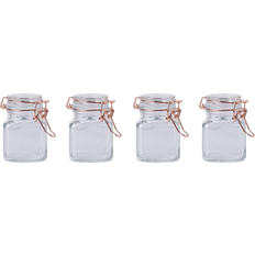 Copper kitchen accessories Sabichi Copper Clip Top Glass Kitchen Container 4pcs