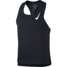 Men - Running Tank Tops Nike AeroSwift Running Singlet Men - Black/White