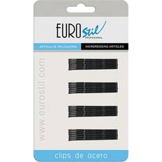 Musta Hiuspinnit Eurostil Clips 50mm 24-pack