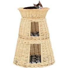 vidaXL Ceste Gatti Con Cuscini Grigio 3 pz 47x34x60 cm Salice Naturale