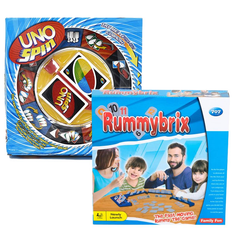 Rummikub sällskapsspel Uno Spin + Rummikub Sampak