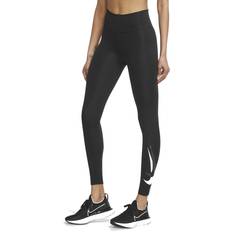 Nike Dri-FIT Swoosh Run 7/8-Length Mid-Rise Running Leggings Women - Black/White