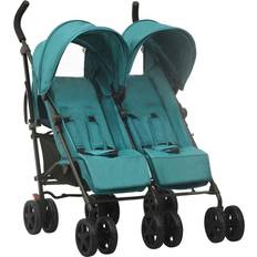 Carrito Para Gemelos de Acero Gris
