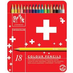 18 Farveblyanter Caran d’Ache Swisscolor Color Pencils in Metal Box (Pack of 18)