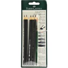 Grau Aquarellstifte Faber-Castell 5 x Bleistift Graphit Aquarelle 5 Härtegrade Pinsel au