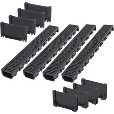 vidaXL Drainage Channels Plastic 4 m