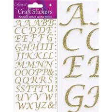 Oaktree Eleganza Craft Stickers Stylised Alphabet Set Gold No.65