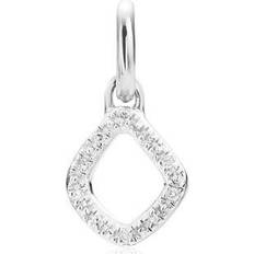 Monica Vinader Riva Mini Kite Pendant Charm - Silver/Diamonds