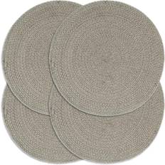 vidaXL Plain 4-pack Place Mat Grey