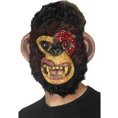 Halloween Maschere per la Testa Smiffys Zombie Chimp Mask