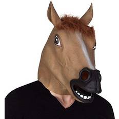 Brun Heldækkende masker Kostumer Smiffys Latex Head Mask Horse