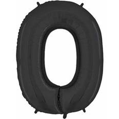 Grabo Nummerballon Nr. 0 Metallisk Ballon 90 Cm Sort Black
