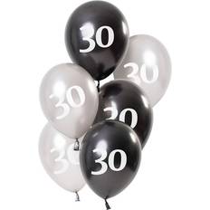 Juhla Lateksipallot Folat 68130 Balloons Glossy Black 30 Years