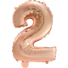Globos Kobber folie ballon som tallet 2