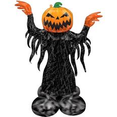 Halloween Foil Balloons Amscan Anagram 4305111 Halloween Pumpkin Head Ghost Airloonz Air-Filled Foil Balloon 46"