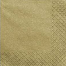 PartyDeco 20x Papieren tafel servetten goud gekleurd 40 x 40 cm