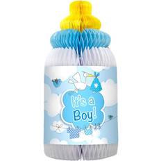 Baby Honeycombbolde Folat honeycomb sutteflaske 28 cm papir blå/hvid