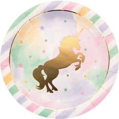 8 assiettes licorne éclatante