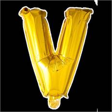 V Bogstavballoner Globos Folieballon V 40 cm guld