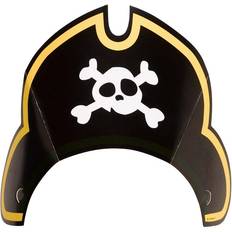 Juhla Juhlahatut Amscan Partyhattar Pirat Jolly Roger 8-pack