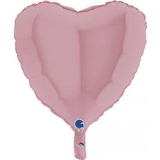 Folieballon 46cm Hjerteballon Pastelrosa Pink