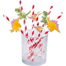 Boland Set 6 Papieren rietjes Dino party