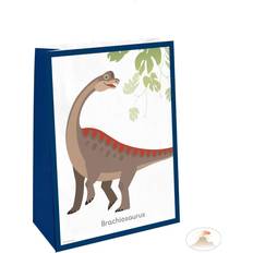 Carte da regalo Amscan 4 Sacchetti regalo Happy Dino Carta