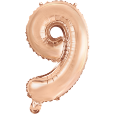 Globos Kobber folie ballon som tallet 9