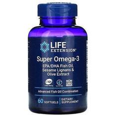 Life Extension Super Omega-3 EPA-DHA with Sesame Lignans & Olive Extract 60 Softgels 60 st