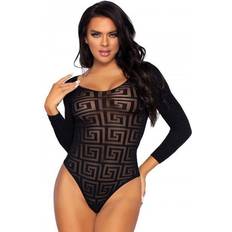 Juguetes sexuales Leg Avenue Mosaic Snap Crotch Bodysuit O/S